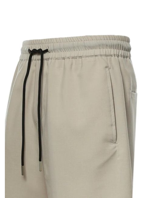 Giuliano Galiano White Drawstring-Waist Shorts for men