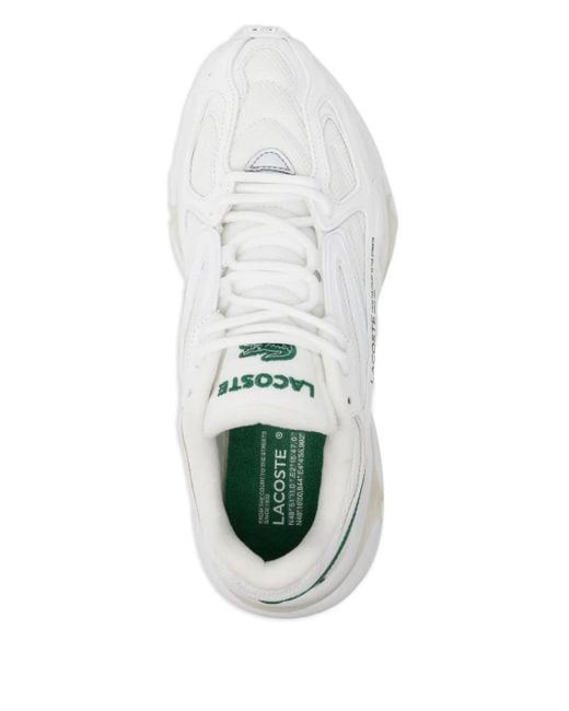 Lacoste White Logo-Printed Trainers for men