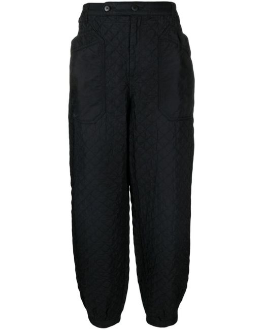Visvim Black Callahan Quilted Tapered Trousers for men