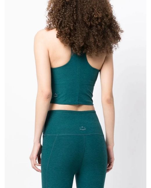 Beyond Yoga Blue Focus Cropped Tank Top