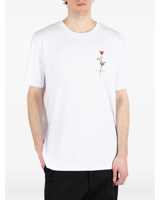 Societe Anonyme White Rose Graphic-Print T-Shirt