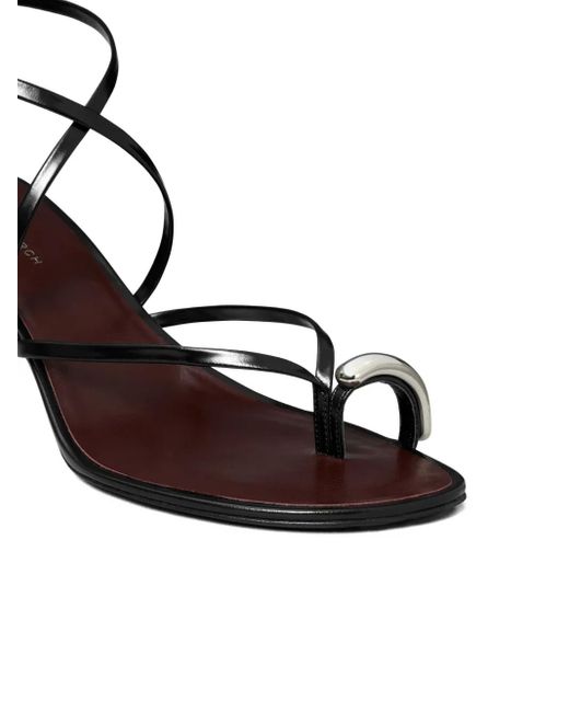 Tory Burch Black Pierced Strappy Heeled Sandals