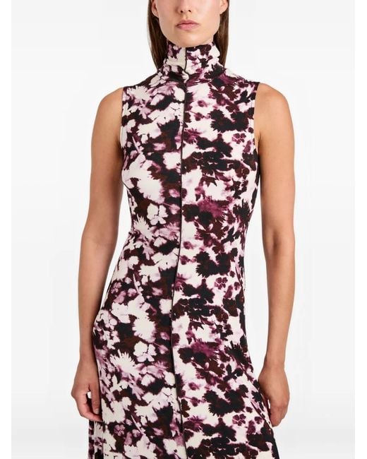 Proenza Schouler White Valentina Kleid mit Stehkragen