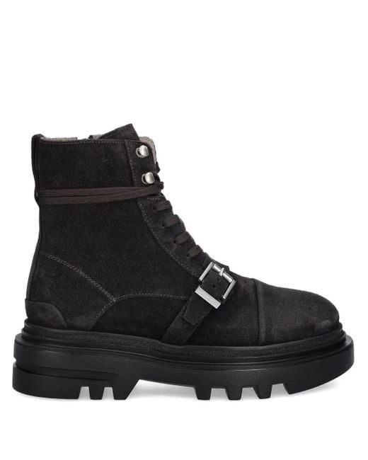 AllSaints Black 55Mm Astrid Buckle Lace-Up Boots