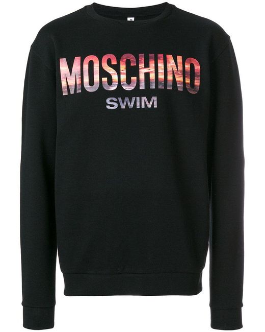 Moschino Black Swim Sunset Sweatshirt for men