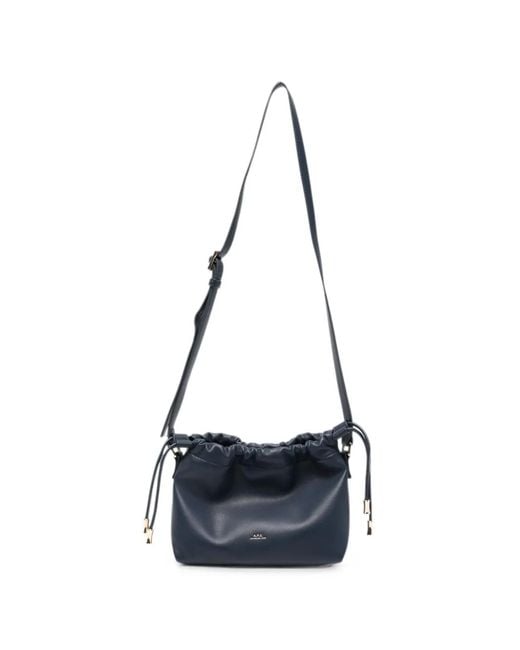 A.P.C. White Mini Ninon Shoulder Bag