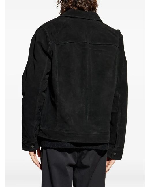 AllSaints Black Rhone Zip-Up Overshirt for men