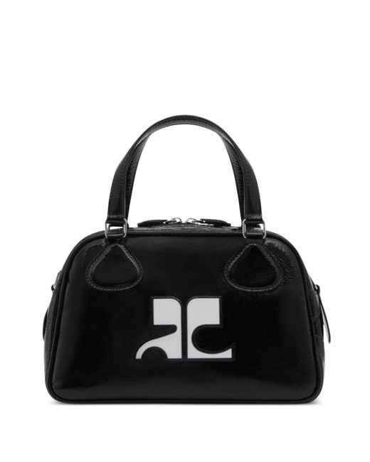 Courreges Black Re-edition Naplack Bowling Bag