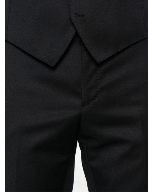 Tagliatore Black Virgin-Wool Suit for men