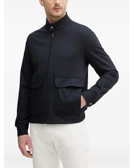 Trussardi Blue Zip-Up Jacket for men