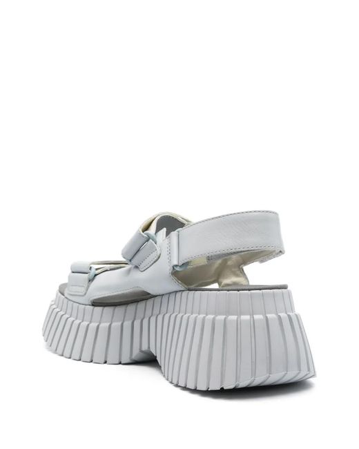 Camper White Bcn Platform Sandals