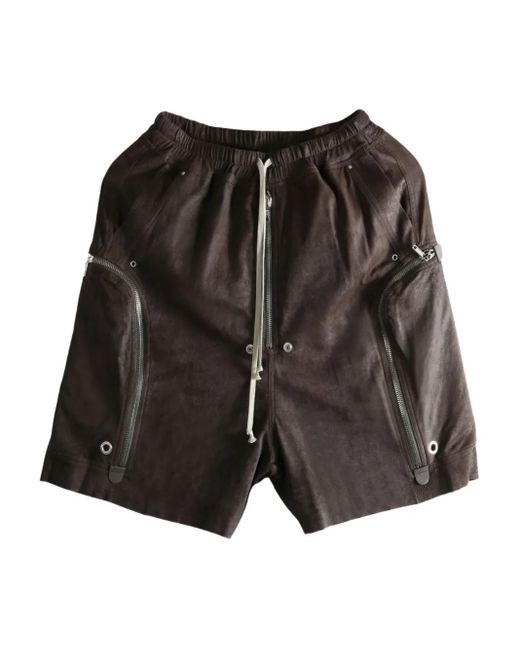 メンズ Rick Owens Bauhaus Bela ジップポケット ショートパンツ Gray