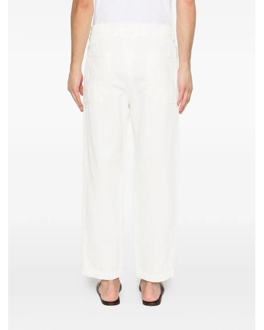 Barena White Pleated Trousers for men
