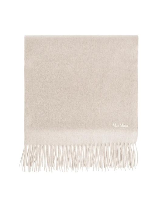 Max Mara Natural Baci Fringed Scarf