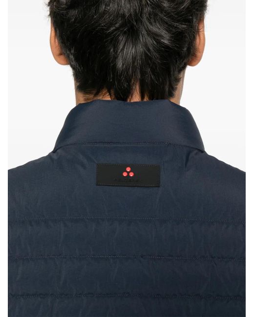 Peuterey Blue Quilted Jacket With High Collar for men