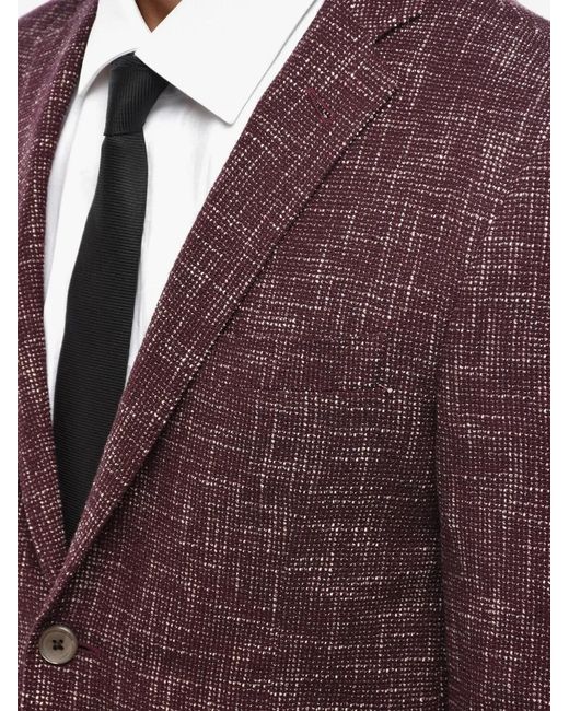 Corneliani Brown Notch-Lapel Blazer for men