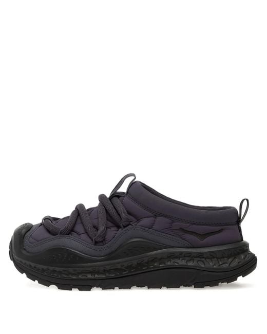 Hoka One One Black U Ora Primo Quilted Lace-Up Sneakers