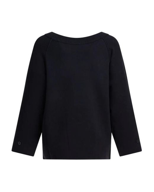 Max Mara Black Logo-Embossed Jumper