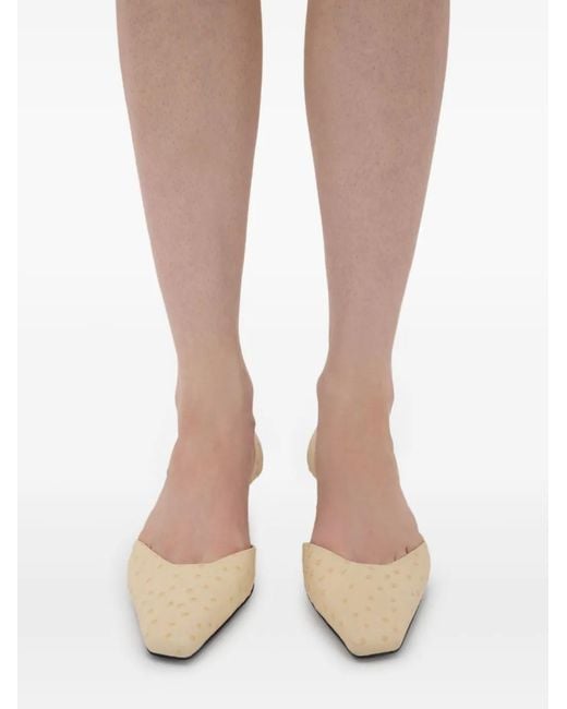 Loulou de Saison Natural Sully Square-Toe Slingback Pumps