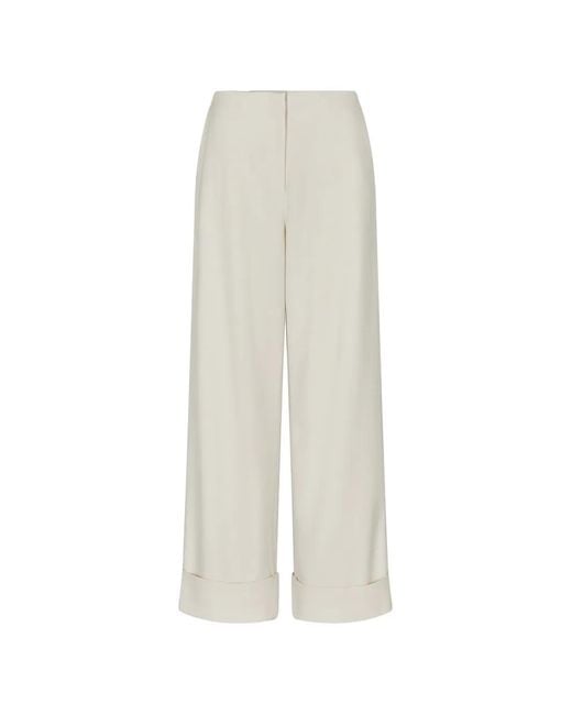 ARMANI EXCHANGE White Turn-Up Cuff Trousers