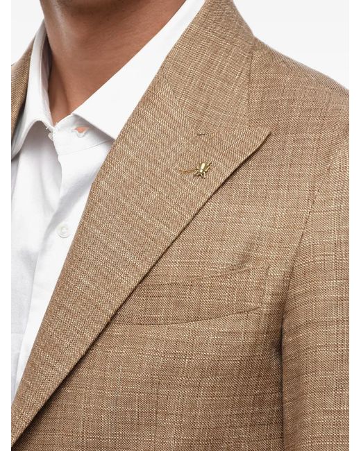 Corneliani Natural Cc Collection Single-Breasted Peak-Lapel Blazer for men