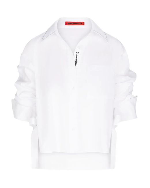Simon Miller White Ayre Side-Split Shirt