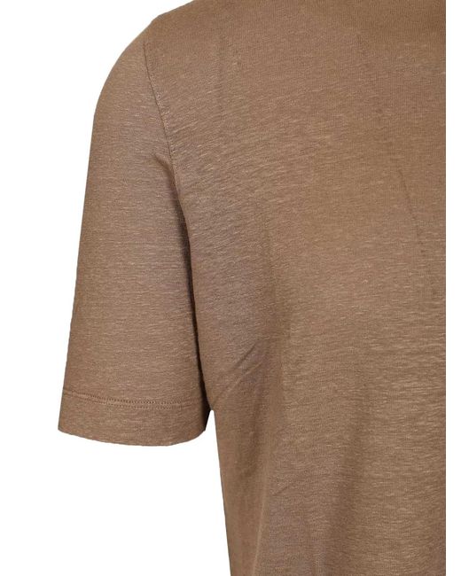 Al Duca D'aosta Brown Crew-Neck T-Shirt for men