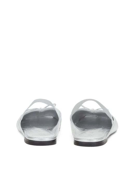 3.1 Phillip Lim White Bow-Detail Elasticated-Strap Mules