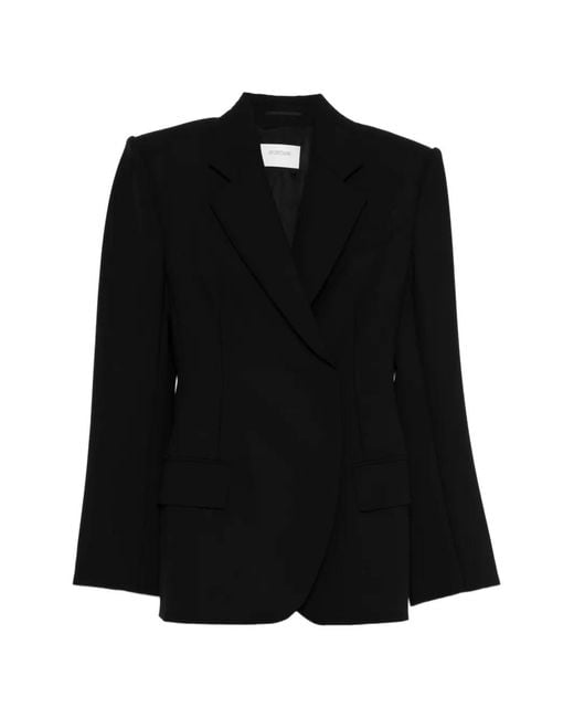 Sportmax Black Boxy Lapel Suit