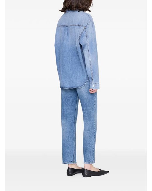 Anine Bing Blue Paxton Shirt
