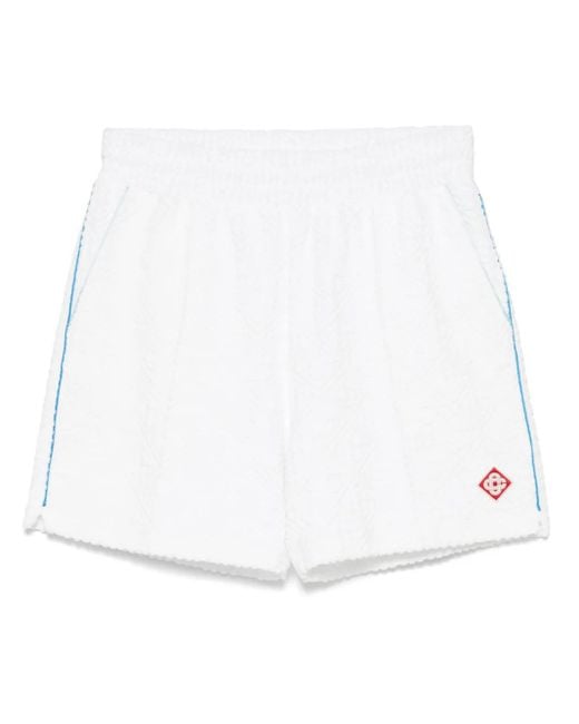 Casablanca White Monogram Towelling Shorts for men