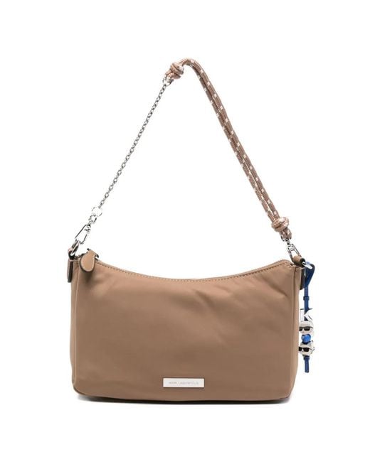 Karl Lagerfeld Brown Ikon Karl And Choupette-Charm Shoulder Bag