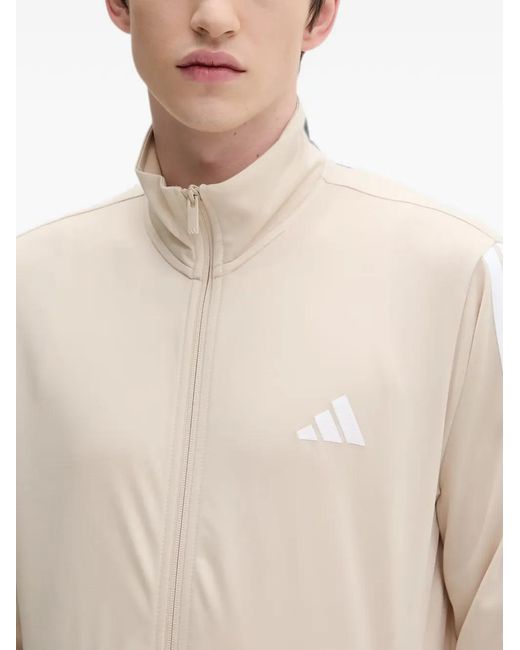Adidas Natural Side-Stripe Zip-Up Sweater for men