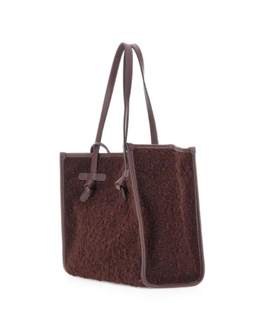 MARCELLA CLUB Purple Marcella Bouclé-Effect Tote Bag