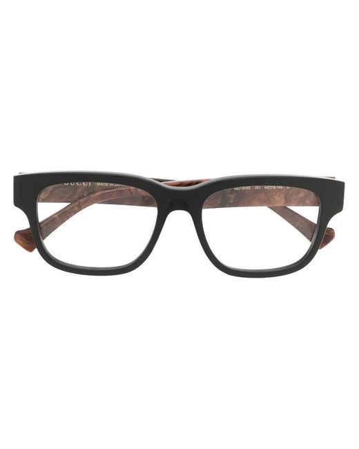 Gucci Brille Mit Logo in Brown für Herren