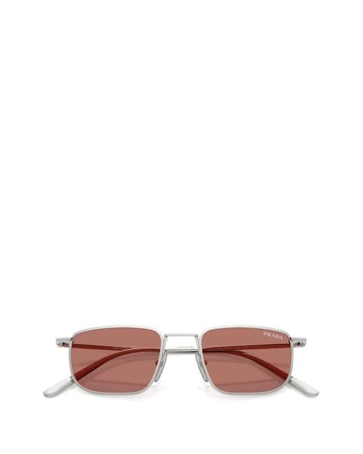 Prada Pink Rectangle-Frame Sunglasses for men