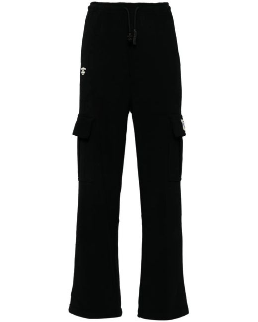 Aape By A Bathing Ape Black Logo Cargo Trousers