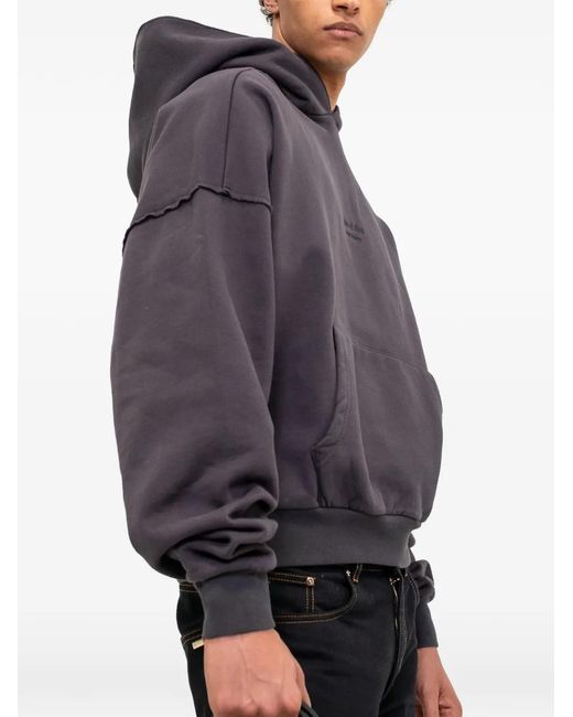 PLACE OF ELMS Blue Oversized Hoodie for men