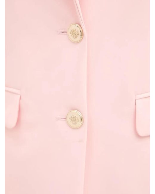 GAUDI Pink Notched-Lapels Single-Breasted Blazer