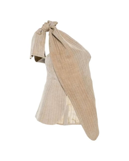 Uma Wang White Kaeen One-Shoulder Waistcoat