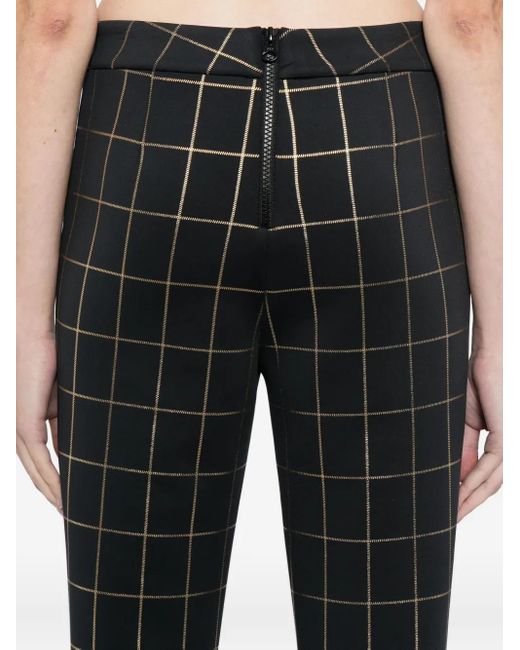 Cynthia Rowley Black Checked Flared Trousers