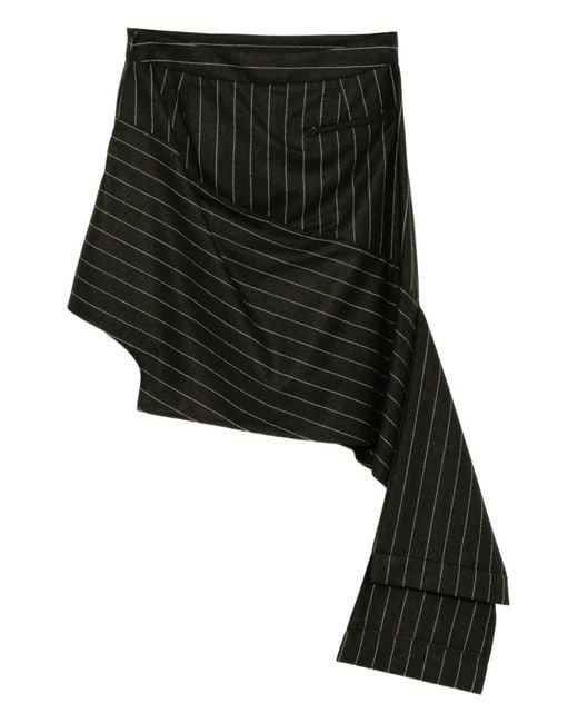 Monse Black Deconstructed Pajamas Skirt