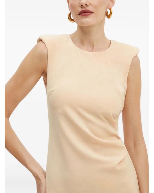 Patrizia Pepe Natural Padded Sleeveless Mini Dress