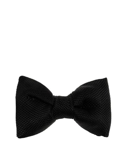 Tom Ford Black Textured Bow Tie for men