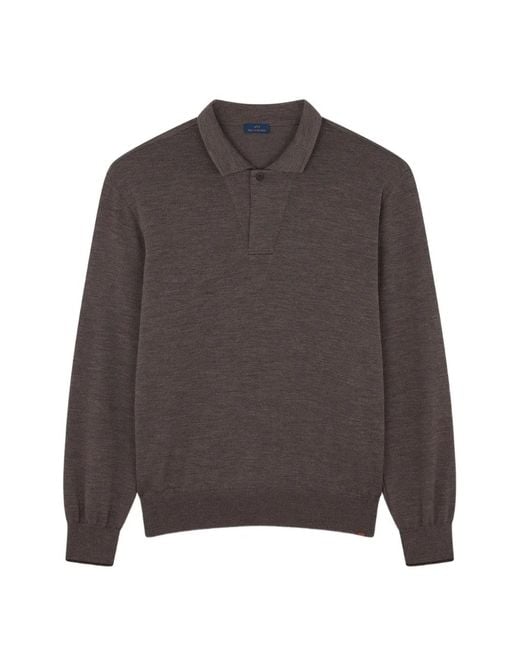 Paul & Shark Gray Buttoned Polo Shirt for men