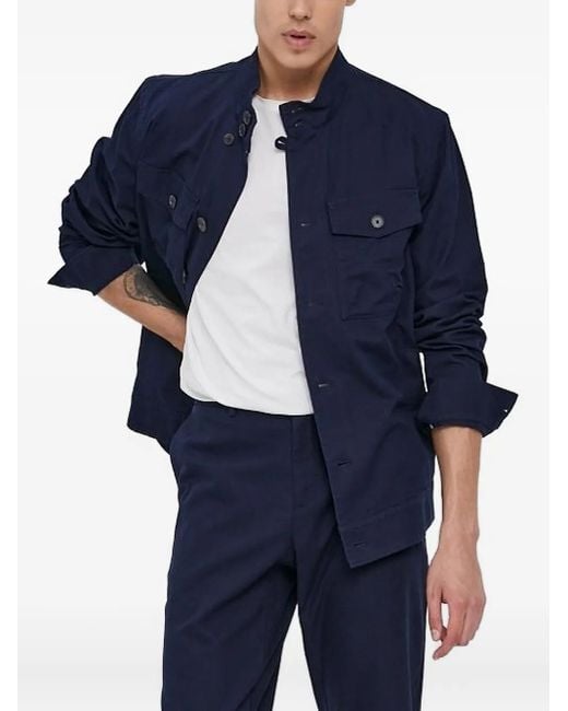 Veste Boutonnée À Poches À Rabat Sisley pour homme en coloris Blue