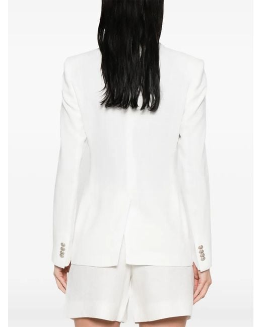 Tagliatore White Single-Breasted Blazer