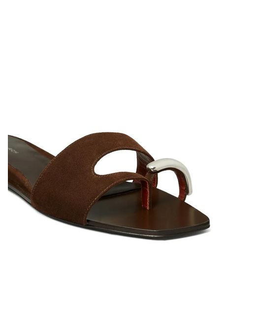 Tory Burch White Pierced Slide