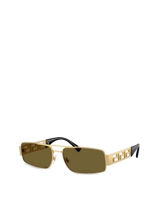 Versace Green Geometric-Frame Sunglasses for men