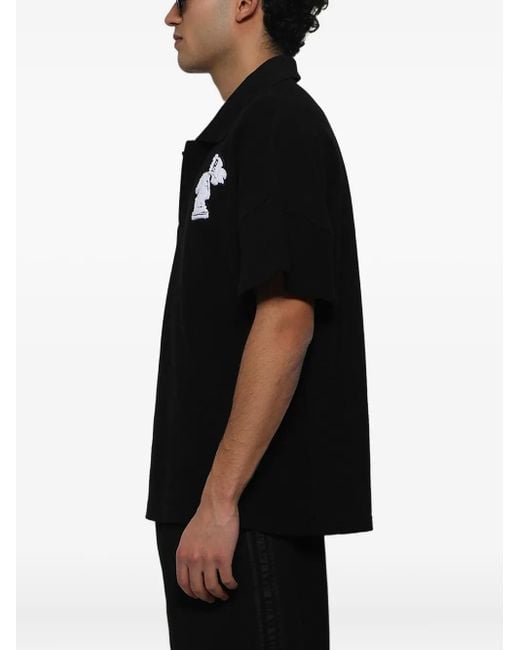 Rhude Boxy Poloshirt Met Logo in het Black voor heren